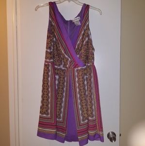 Stained glass pink and purple dress